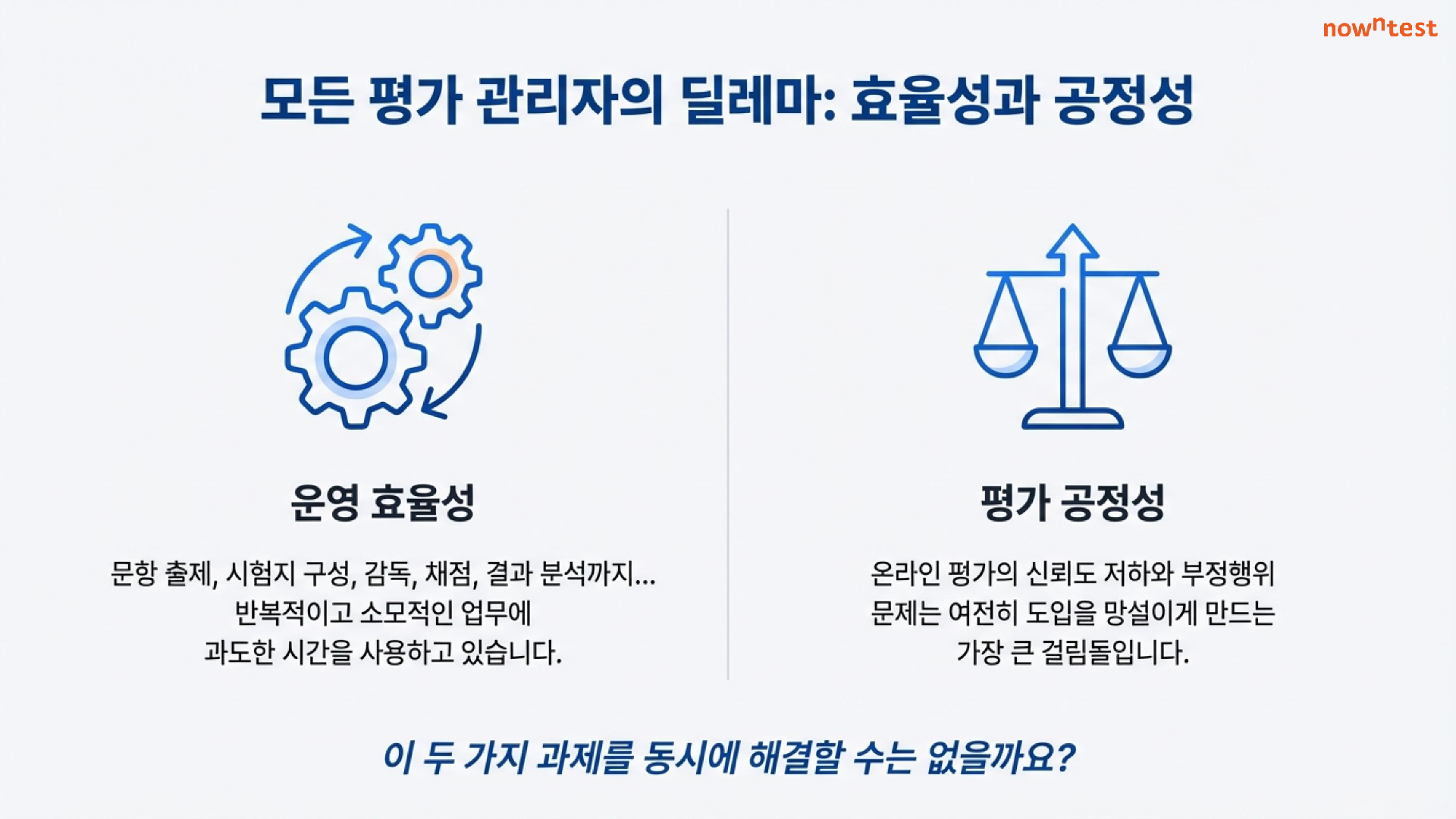 모든 평가 관리자의 딜레마: 효율성과 공정성